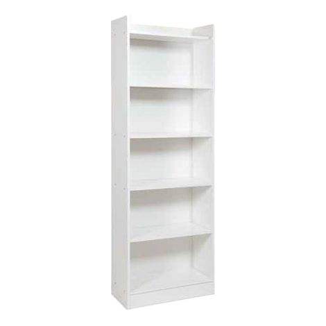 Bücherregal Mobile Esche Weiß 6 Regale H180x64x29 cm