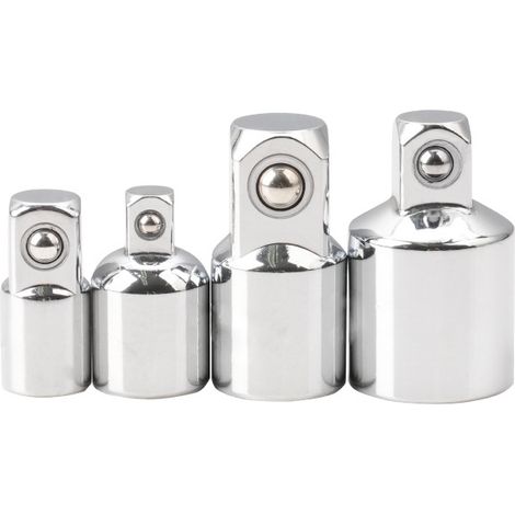 4-teiliger Steckschlüssel-Adapter, Ratschen-Adapter, Steckschlüssel-Adapter 1/4 Zoll auf 3/8 Zoll, 3/8 Zoll auf 1/4 Zoll, 3/8 Zoll auf 1/2 Zoll, 1/2 Zoll auf 3/8 Zoll, Erhöhungs- und Reduzierset für S