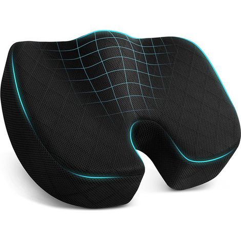Coussins de siège, coussins de siège ergonomiques, coussins de siège en mousse à mémoire de forme, adaptés aux chaises de bureau, aux fauteuils roulants et aux sièges de voiture, coussins de siège