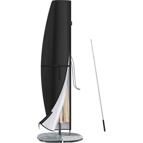 Housse de parasol d\'extérieur Housse de parasol déportée tissu oxford imperméable, protection UV, grande housse de parasol avec mât (1/4)