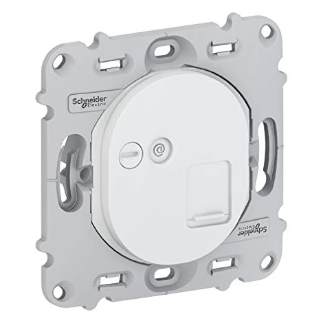 Schneider S261476 Ovalis - toma RJ45 - cat. 6 STP - redes VDI - grado 3 - sin placa - Blanco