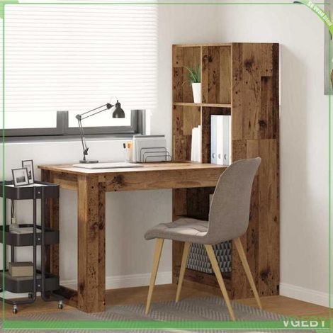 Bureau - 3337263 - Bois d'ingénierie - 122 x 67 x 145 cm - Avec 2 étagères (1/5)