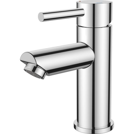 Robinet de Salle de Bain, Mitigeur Lavabo Compact en Inox (1/5)