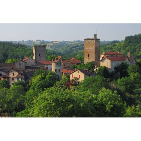 Tableau sur verre synthétique Cardaillac village 65x97 cm - Impression sur Verre synthétique - Image HD  imprimée sur Verre synthétique - Tableau mural décoratif - Fabriqué en France (1/5)