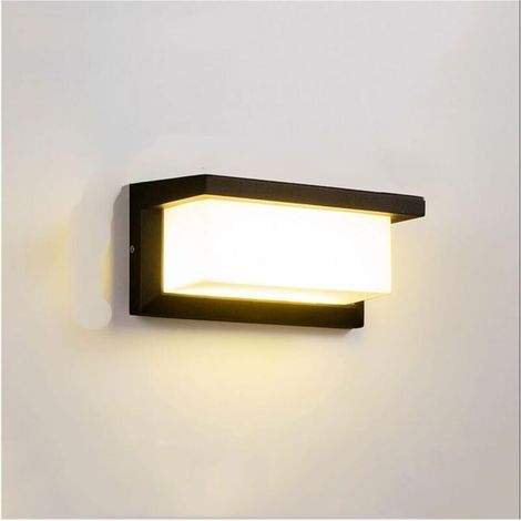 Wasserdichte LED-Außenleuchte – ideal für Hotels, Gärten, Außenbereiche und Terrassen – 1 Stück, schwarz, mit Bewegungsmelder (1/5)