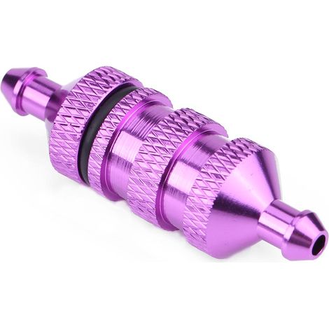 Filtre à carburant nitro en alliage d'aluminium HSP pour voiture RC échelle 1/8 1/10, couleur violet (1/5)