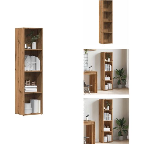 Bibliothèque chêne artisanal 36x30x143 cm bois d'ingénierie - Armoire À Livres - Armoires À Livres - Bibliothèque - Étagère (1/5)