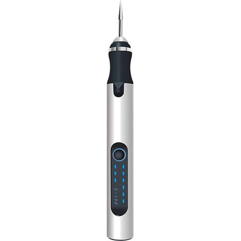 Stylo à graver électrique sans fil rechargeable, kit d'outils de meulage pour nail art et gravure argentée (1/5)