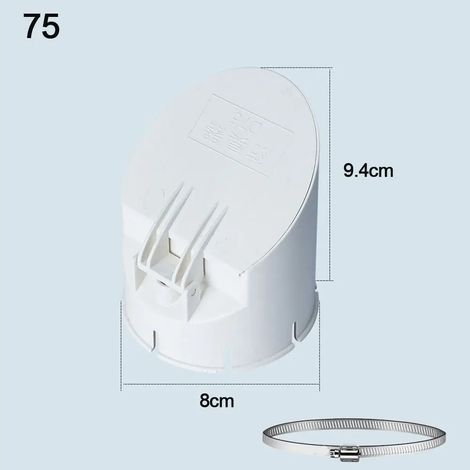 (-75)Drainage Pipe Floor Drains Anti Odor White Insect-proof Roof Cover Multifunctional Rain Pipe Cap (1/4)
