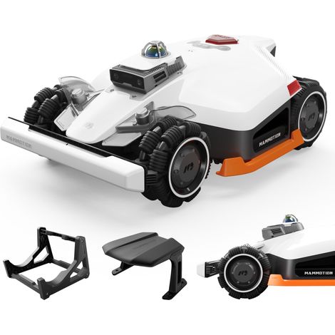 MAMMOTION LUBA 3 AWD 3000 Mähroboter ohne Begrenzungskabel, bis 3000 m², mit Waschhalterung und Garage für Rasenmäher