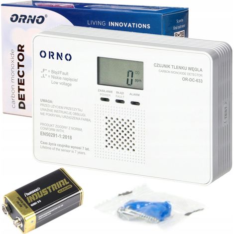 Sensore di monossido di carbonio Orno 9V con display (1/5)