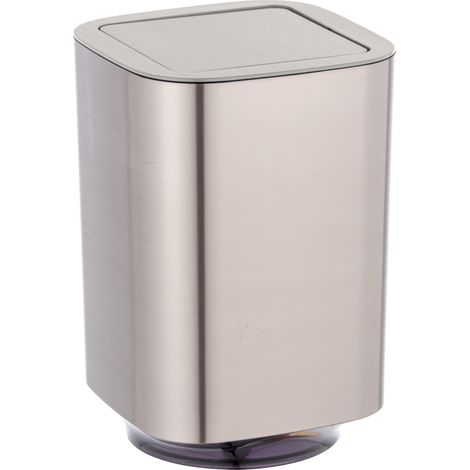 Cubo de basura tapa flexi Auron plateado 5.5 lts. (1/3)