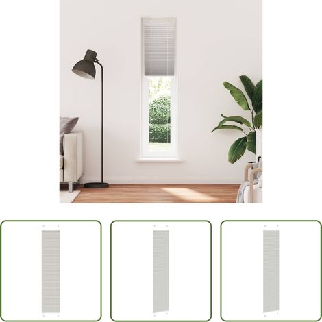 Sichtschutz - Plissee Hellgrau 50x200 cm Stoffbreite 49,4 cm Polyester (1/5)