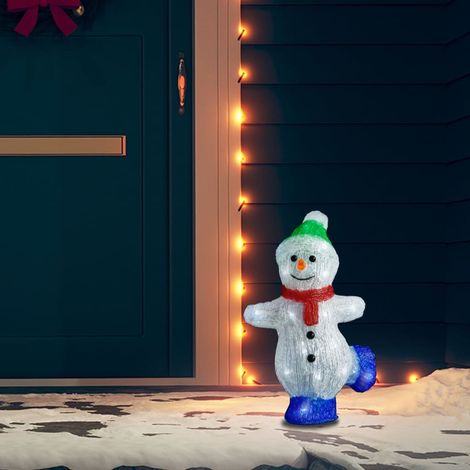 Silhouette de Déco de Noël - Décoration Bonhomme de neige de Noël LED Acrylique 30 cm -WYW84739 (1/5)