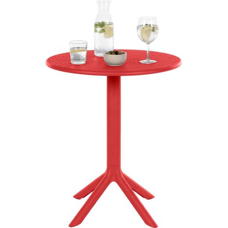 Tisch Lacota rund 60 cm rot (1/5)