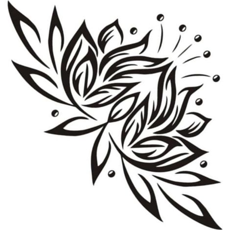 Stickers Muraux Noir Lotus en PVC Autocollants Maison pour Décoration Salon et Chambre (1/5)