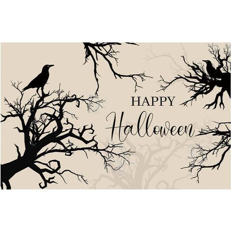 Décor de fond pour Halloween, bannière haut de gamme avec fantômes et citrouilles, nouvelle décoration murale festive - 110 x 180 cm - Style 19