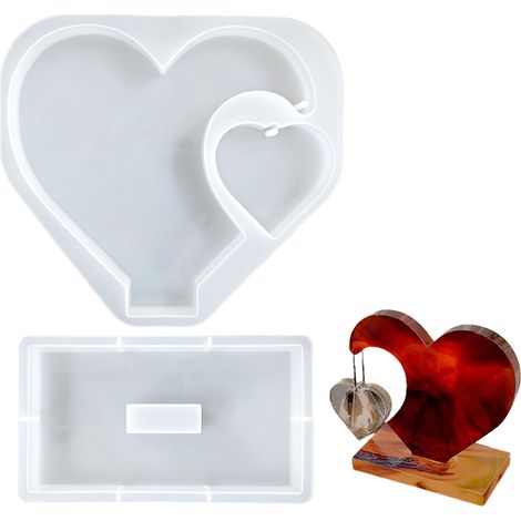 Moule pour Cadre en Silicone - Kit Complet de Moulage DIY pour Cadres Photo en Forme de Cœur - Résine Époxy, Décoration Créative et Personnalisée (1/5)