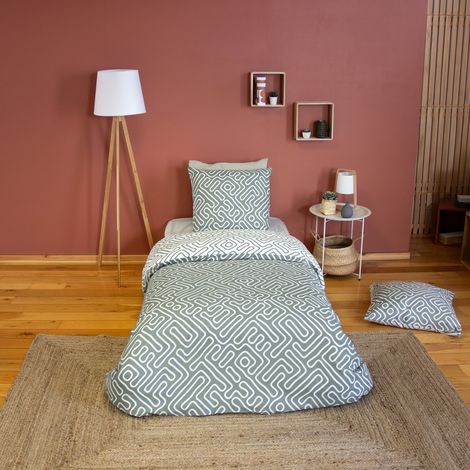 Parure de lit PARCHEMIN microfibre 140x200 cm (1/5)
