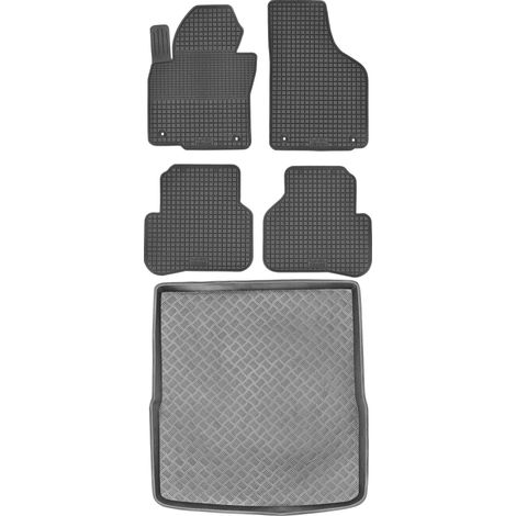 Volkswagen Passat B6 Kombi de 2005 a 2010. Juego de alfombrillas de goma para coche y maletero. (1/5)