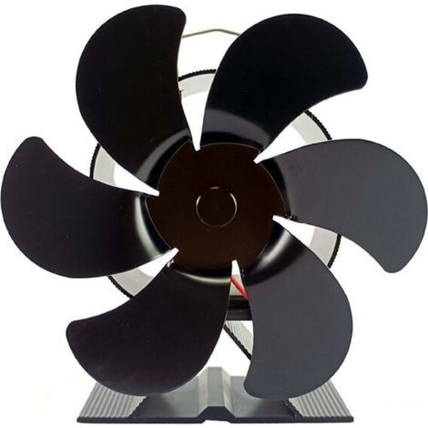 Ventilateur de cheminée noir à distribution de chaleur écologique pour un chauffage efficace dans les maisons (1/4)