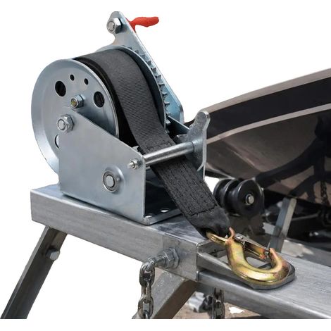 Handwinde, 540 kg Tragfähigkeit, robuste Stahlkonstruktion, armeegrün (1/2)