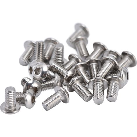 Vis à tête cylindrique M4 en acier galvanisé pour machines de précision, 100 pièces, tête hexagonale creuse (1/5)