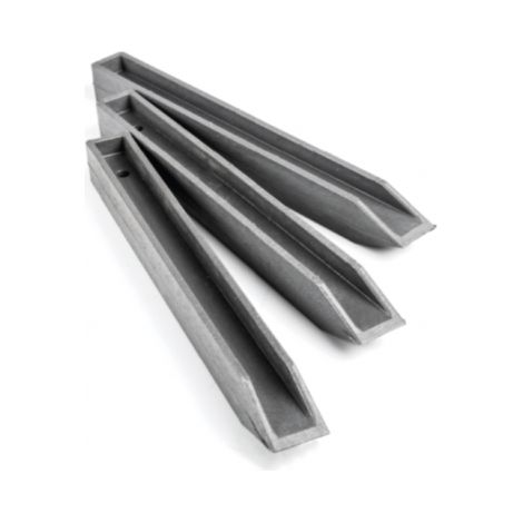 Piquet pour bordure de jardin – Lot de 10 – Profil en H pour stabilité – Fabriqué en plastique recyclé – Gris 28 cm – Ecolat