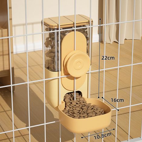 Distributeur Automatique Nourriture Eau - Ensemble Suspendu pour Cage - Capacité 870 ml + 800 ml - Pour Lapin Cobaye Furet Chat - Lot de 2 (1/5)
