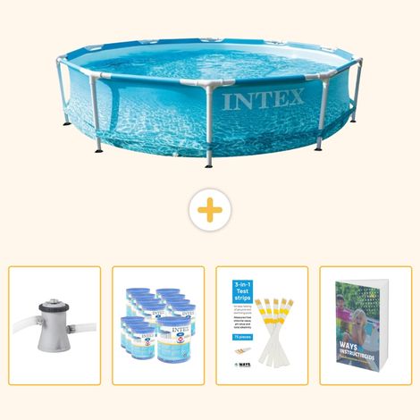 Intex Piscine Tubulaire Ronde - 305x76 cm - 5-pièces SCB123 (1/5)
