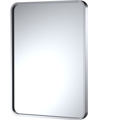Rectangular 500 x 700mm Chrome Frame Recessed Mirror (1/3)