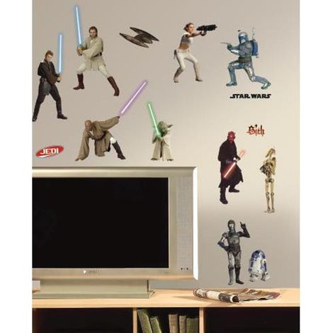 STAR WARS - Stickers repositionnables Jedi et Seigneurs Sith (1/4)