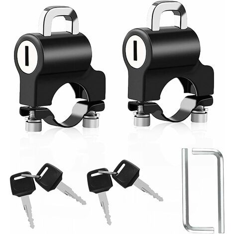 LaBlanc - Lucchetto antifurto per casco da moto, accessorio per moto, lucchetto antifurto per casco con chiavi, lucchetto di sicurezza (2 pezzi)