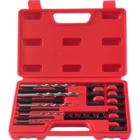 25Pcs Bolt Extractor Kit for Damaged Threads 5mm-16mm Carbon Steel Tool (1/5)