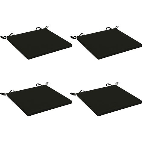 Coussins de siège 4 pièces SOEST 4 pc 100 % polyester Noir vidaXL