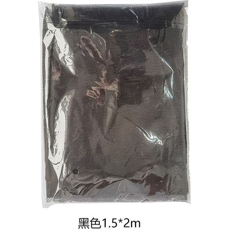 Moustiquaire de fenêtre DIY en polyester, à découper sur mesure, invisible et anti-insectes contre moustiques, Composition : 150 × 200 cm, Couleur : noir (1/5)