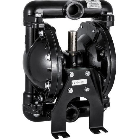 VEVOR Bomba de Diafragma Dual Operada por Aire Entrada Salida de 25 mm Aluminio Caudal Máximo 39,6 GPM 120 PSI para Uso Industrial