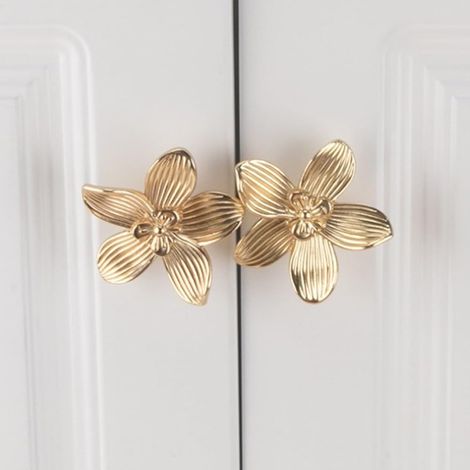 Schubladengriffe mit goldenem Blumenmuster kreative florale (1/5)