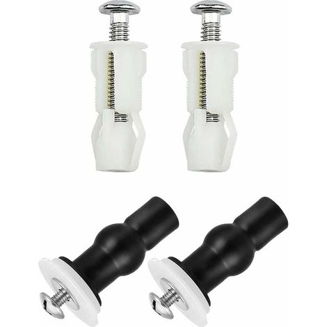 4Pcs Toilet Seat Hinges Fixings, Toilet Lid Expansion Screws Toilet Seat Fixing Screws for Toilet Seat Set, Toilet Lid Replacement Parts (1/5)