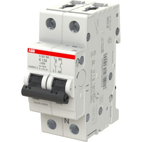 Interruttore S200 1P+N (Neutro a destra) K 10 6kA - ABB2CDS251103R0427
