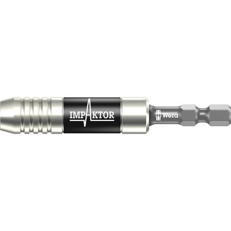 Wera – Porte-embouts 75 mm 1/4" (6.3 mm) – Adapté pour visseuses à impact – Support en acier inoxydable – Aimant pour sécurisation de l'embout (1/10)