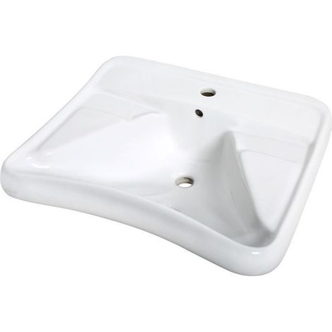 Ergonomisches Keramikwaschbecken in Weiß mit Überlauf – Idral Easy 10191 (1/5)