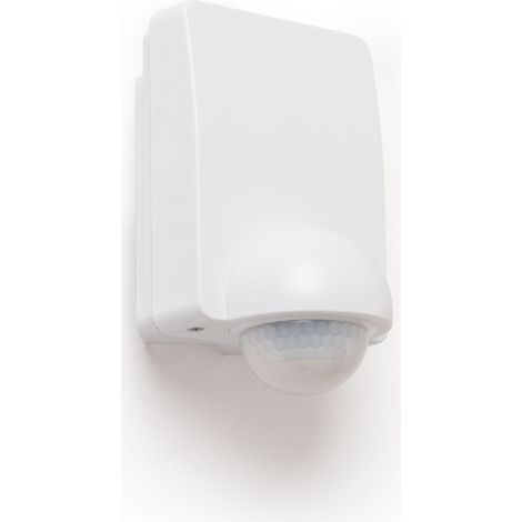 Sensor de Movimiento PIR Crepuscular 240º Exterior IP65 con Mando Blanco