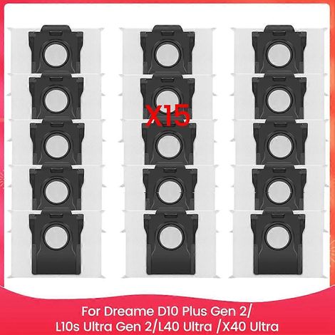 Pour Dreame D10 Plus Gen 2/L10s Ultra Gen 2/L40 Ultra /X40 Aspirateur Disposable Dust Bags (1/5)