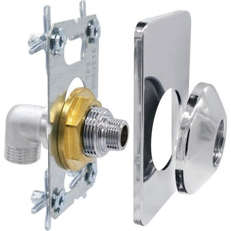 Platine easyfix pour wc – Raccord mâle 15x21 – Finition chromée – Installation visitable – Système breveté rapide et fiable – Quick Plomberie (1/5)