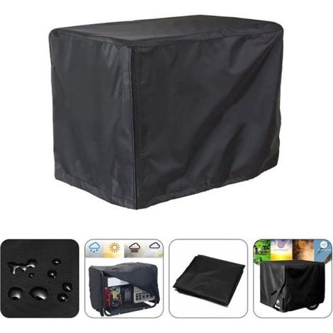 Housse pour générateur portable imperméable 96 x 76 x 71 cm, protection pluie et poussière, noir (1/4)