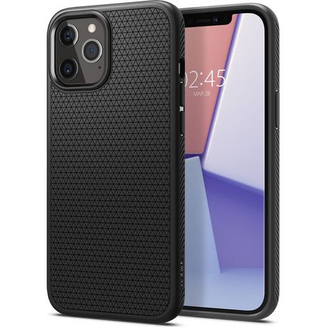 Spigen Liquid Air iPhone 12 / 12 Pro Mattschwarz (1/5)