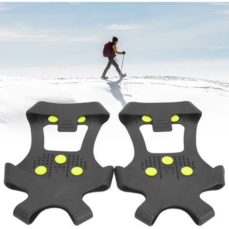 1 Paire de Griffes Universelles 10 Pointes Antidérapantes pour Chaussures de Randonnée et Escalade, Taille 36-38