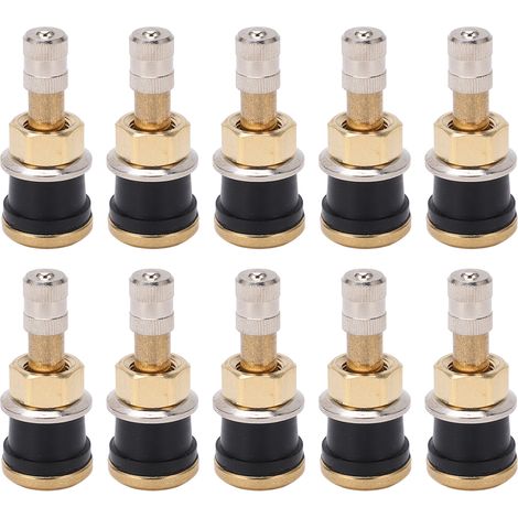 Tige de Valve en laiton TR501, 10 pièces, pour camion Tubeless haute résistance pour trous de 0,625 pouces