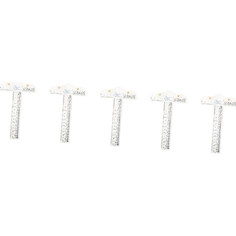 Kit de 5 règles en acrylique transparent, règle mesure, guide pour t (1/5)